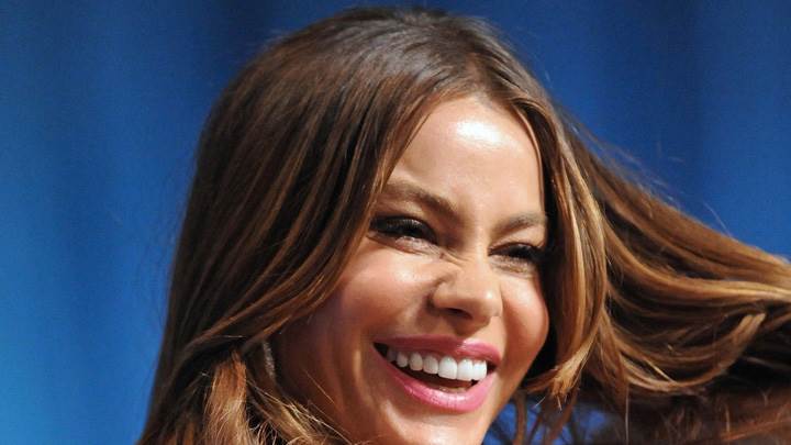 Sofia Vergara Laughing Pink Lips At Paleyfest